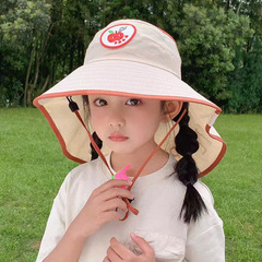 子供用日焼け止め帽子夏男の子抗UV大きなつばネックプロテクター空のトップショールハット女の子日よけ帽子卸売