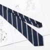 A8007 navy blue pattern white line (hand-made)