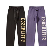FOG复线ESSENTIALS美潮高街秋冬字母印花宽松休闲直筒长裤男