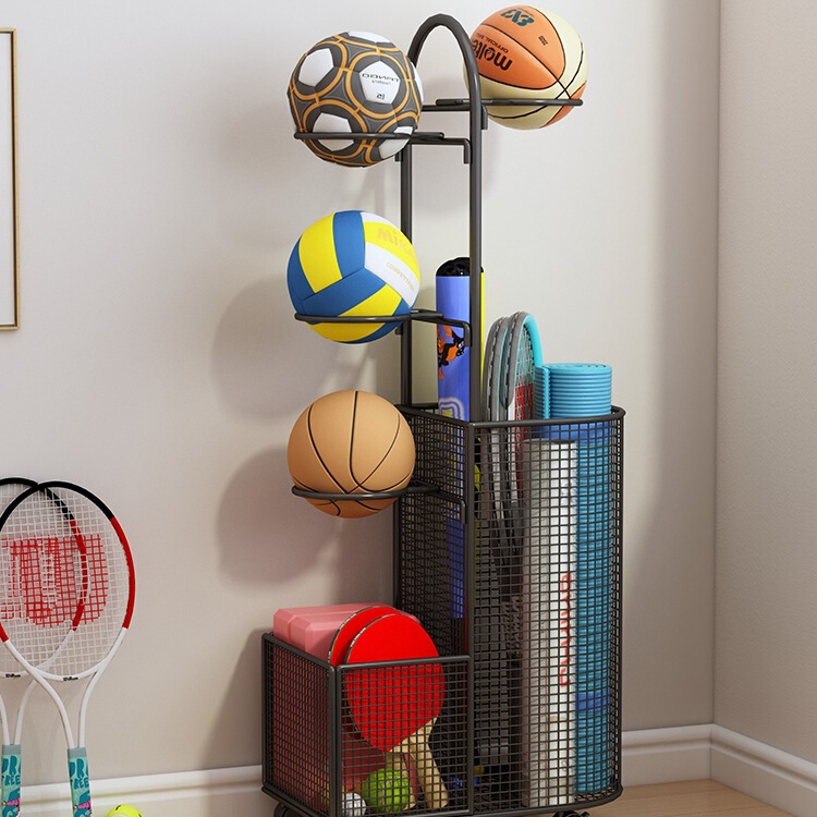 Basketball Storage Rack Floor-Standing Storage Rack Household Toys Ball Sports Fitness Equipment Yoga Mat Storage Rack