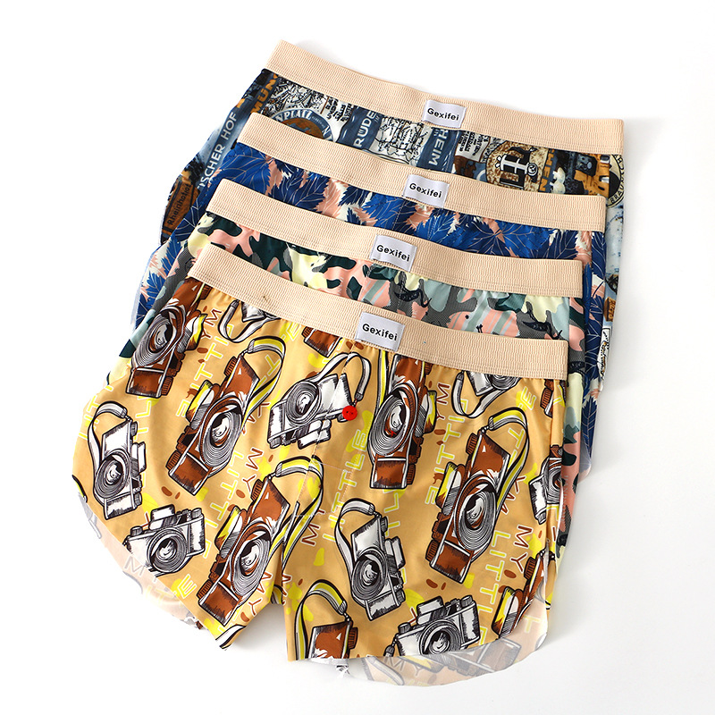 Pantalones cortos de hombre de ángulo plano de alto grado de hielo de seda Arro Pantalones deportivos de estilo masculino Pantalones interiores de hombre procesamiento personalizado