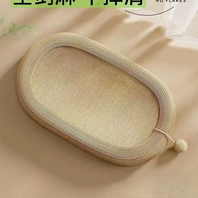 Овальная когтеточка из шелковой ткани и сизаля для кошки, большая площадка для мордочки, кошачий гнездо для саморазвлечения, дорожка для когтей, бесплатная доставка