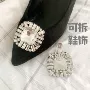 方形金属水钻凉鞋鞋花