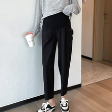 春季新款孕妇裤高腰托腹舒适直筒裤宽松大码洋气百搭西裤托腹裤潮