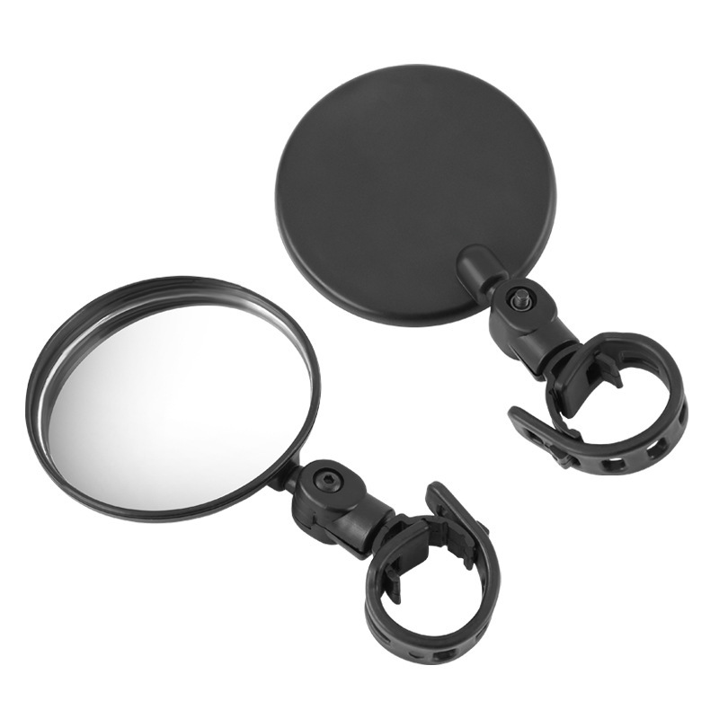 Bicycle rearview mirror glass convex mirror wide-angle mirror riding rearview mirror bicycle silicone buckle rearview mirror