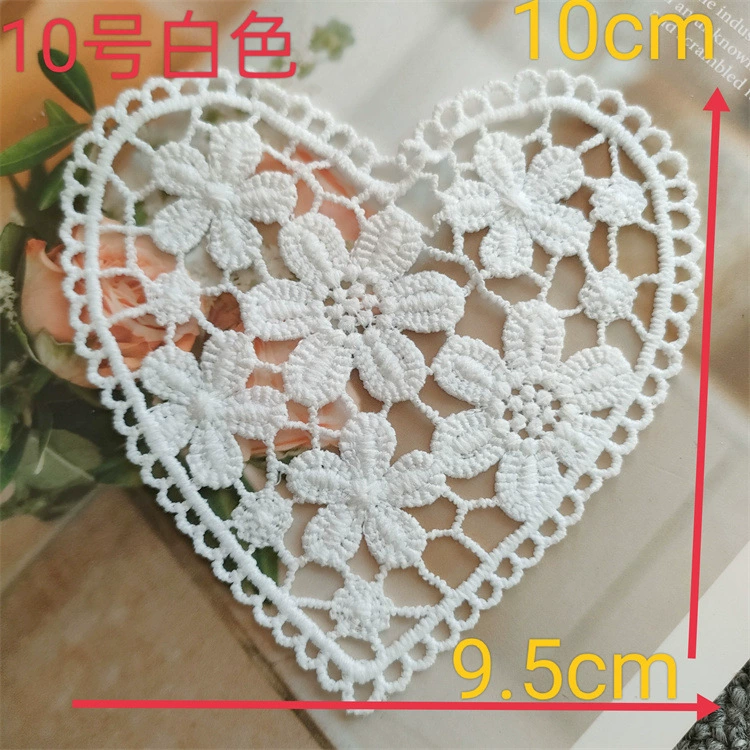 Аксессуар в форме сердца, ручной работы, с вышивкой, кружевное платье, детская одежда