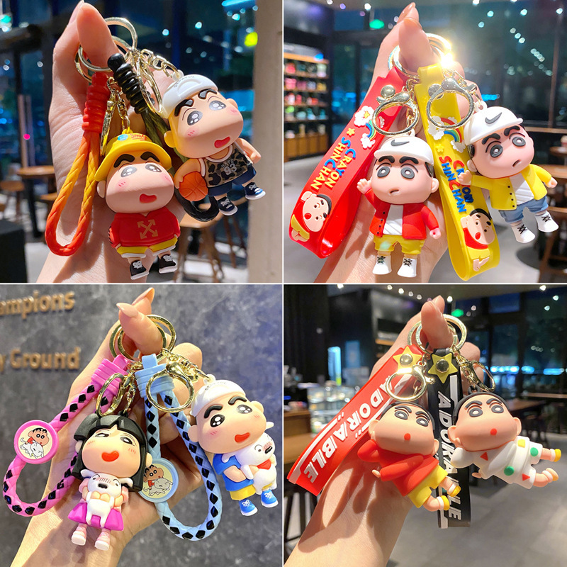 Cute crayon small new skateboard three-dimensional doll car keychain pendant ornaments night market stall push gifts Cute crayon small new skateboard three-dimensional doll car keychain pendant ornaments night market stall push gifts