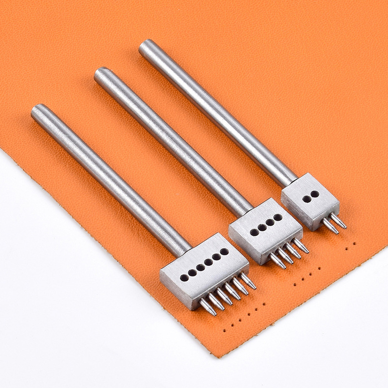 革製品 DIY 白/黒列穴パンチ、間隔丸穴パンチ、多孔質ストレートノズル列、丸列菱形切断|undefined