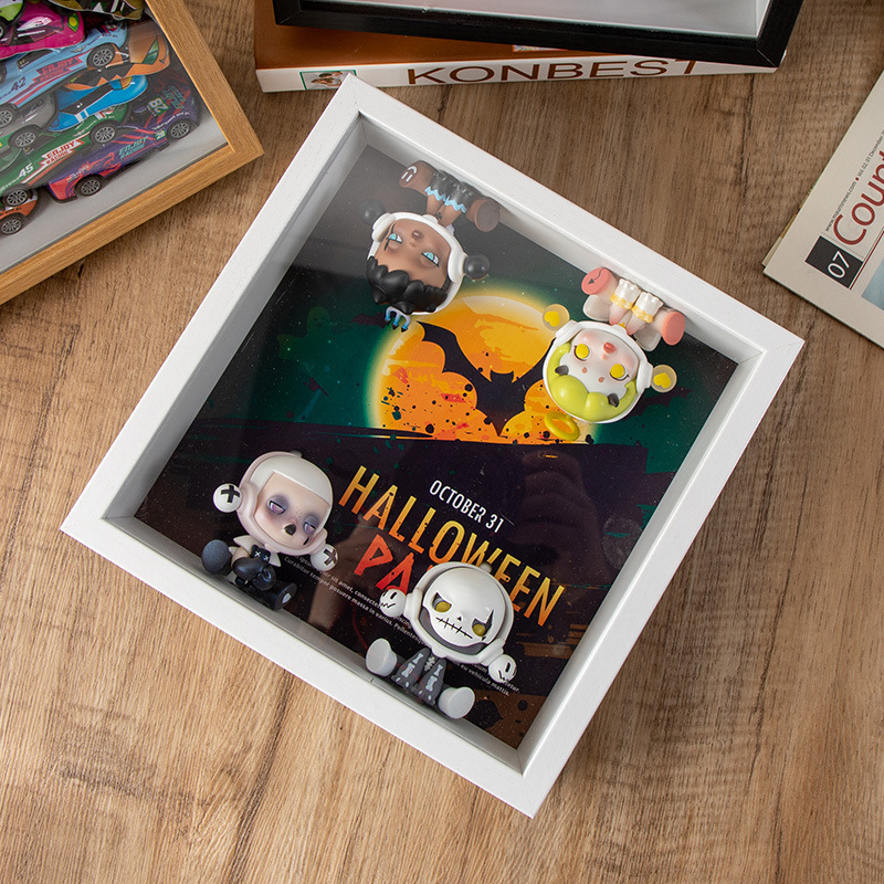 中空額縁、絵画額縁卸売、壁掛け木製ドライフラワー、蝶標本額縁、DIY卓上立体展示額縁|undefined