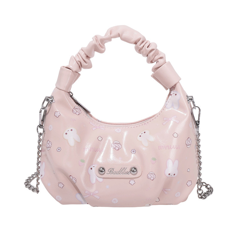 Bolsa coreana para mujeres 2026 verano nuevo lindo dibujo animado impresión bolso de mochila diaria dulce bolso de nube