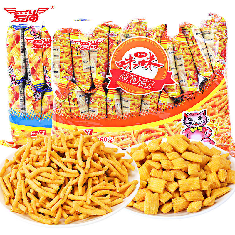 Mimi shrimp strips shrimp flavor chips crab flavor grain potato chips gift bag small snacks snack goods casual food wholesale delivery