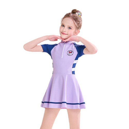 Children's Swimsuit Women's  Summer New Disney One-piece Princess Dress Style Cute Breathable Sunscreen Swimming Suit