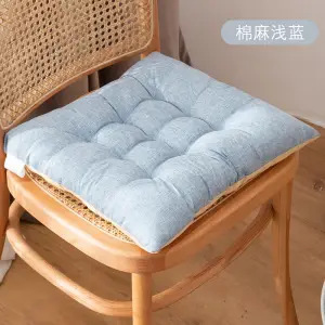 Solid color cotton and linen-light blue