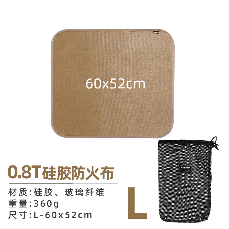 Acampar al aire libre paño ignífugo almohadilla de aislamiento retardante de llama de alta temperatura de silicona resistente fibra de vidrio barbacoa fuego manta anti-escaldadura estera de mesa