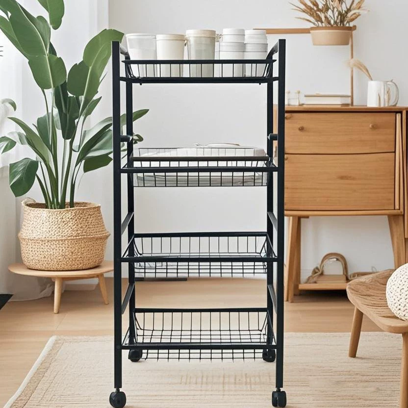 Storage rack storage roller extra thick kitchen storage rack floor-standing thick and thick multi-layer storage