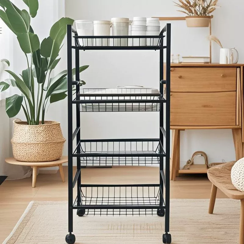 Storage rack storage roller extra thick kitchen storage rack floor-standing thick and thick multi-layer storage