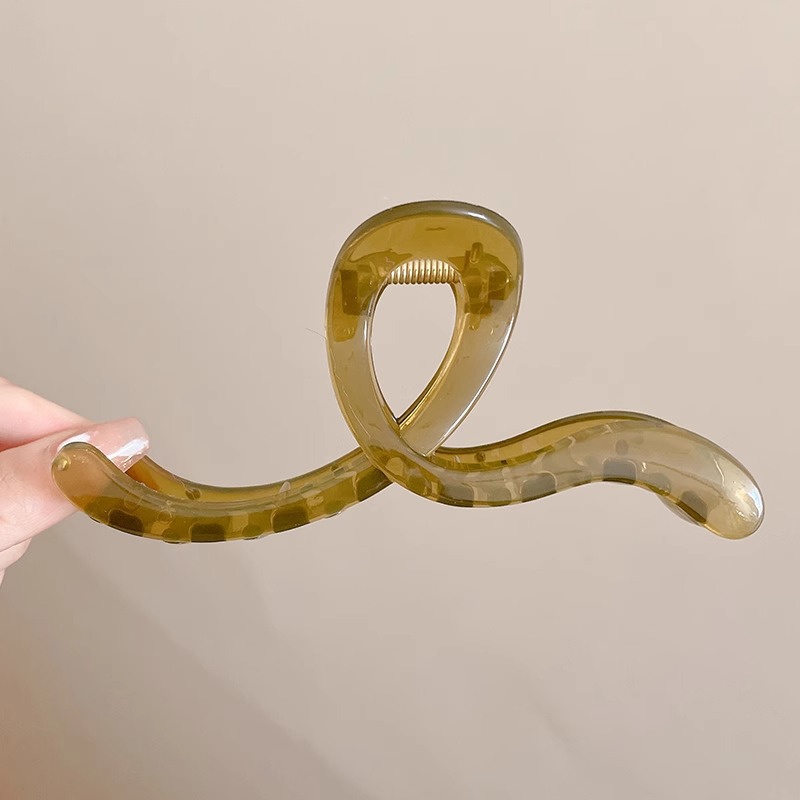 Zhao Lusi mismo estilo de clip de agarre de lazo femenino 2025 nuevo clip de tiburón grande de alta gama en la parte posterior de la cabeza horquilla