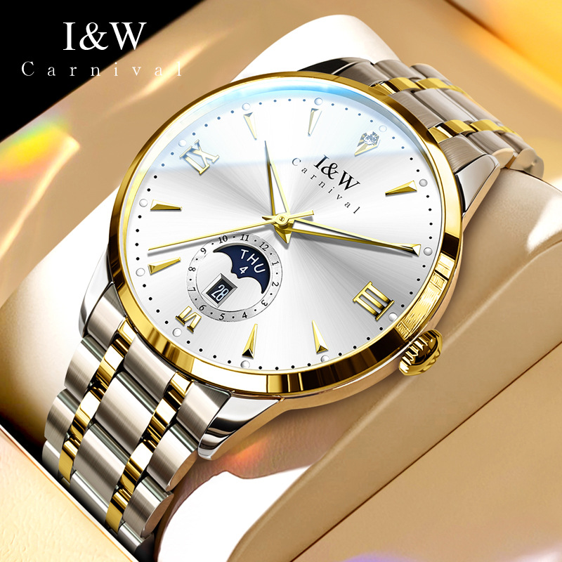 I&W Oem Watch Design, Processing, Customization, Oem Replacement Logo Automatic Mechanical Simple Men's Watch