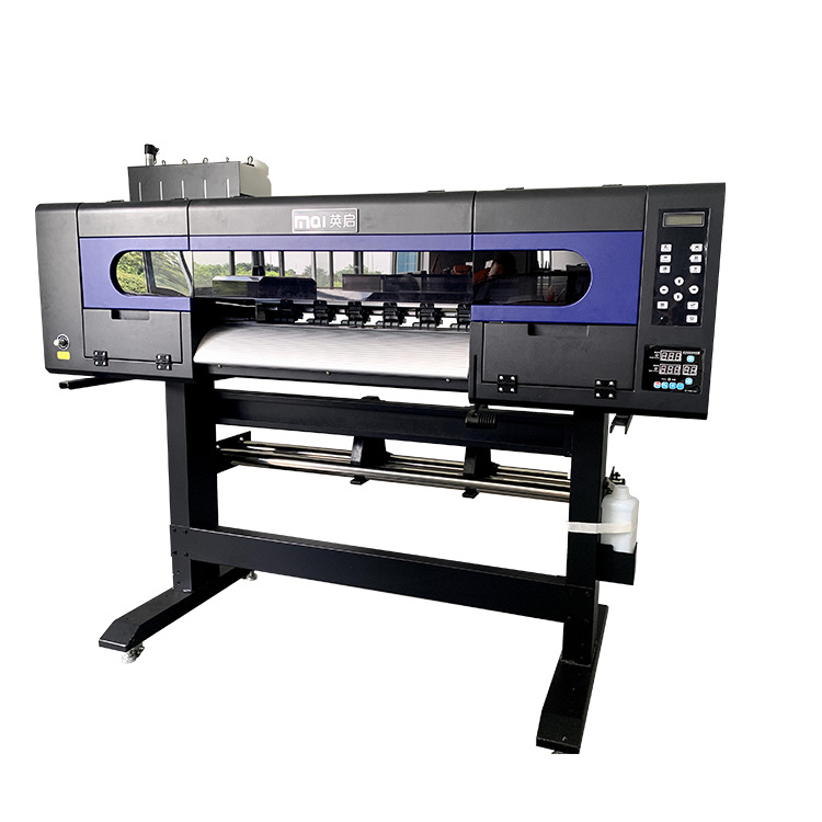 双喷头柯式烫画UV白墨烫画打印机撒洒粉烘干固色一体机