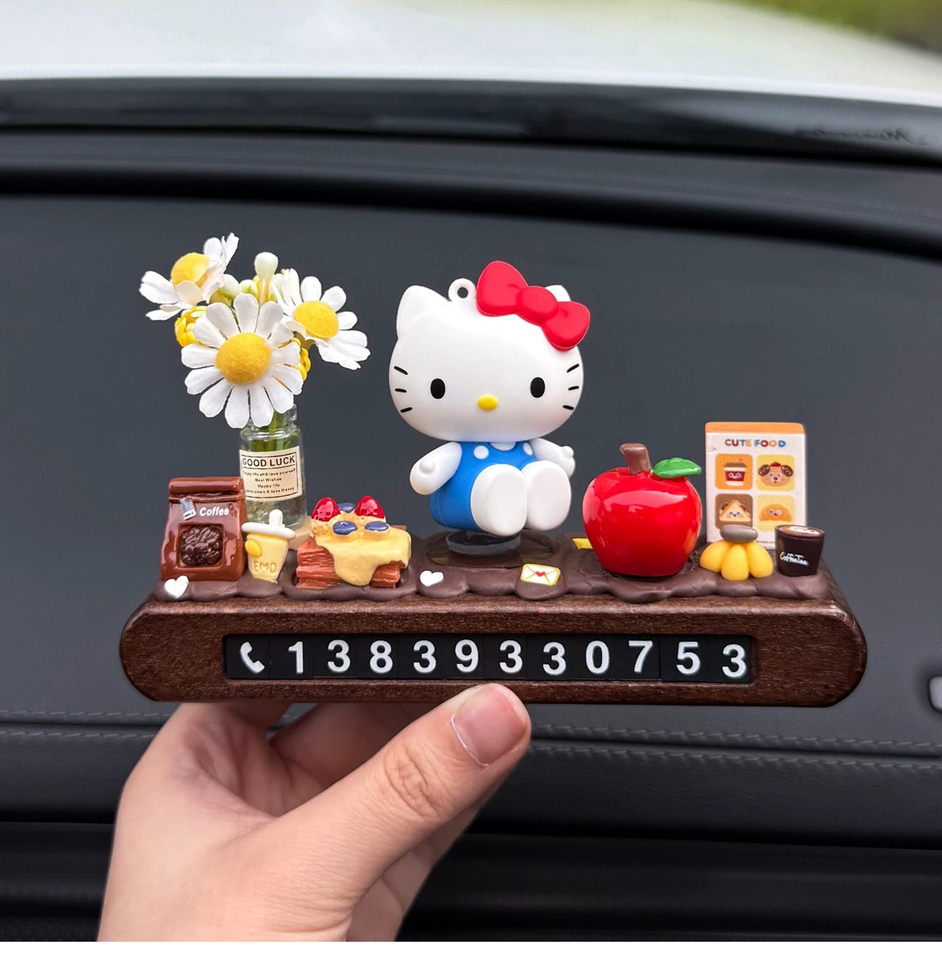 2026 New Model Crayon Shin-Chan Temporary Parking Number Plate for Moving Car, Cute Car Phone Number Plate