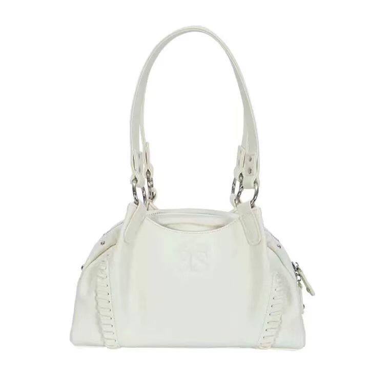 Korean Ason Hobo Bag For Women, Niche Retro Motorcycle Shoulder Bag, Large Capacity Underarm Handbag Tote - Thumbnail 5