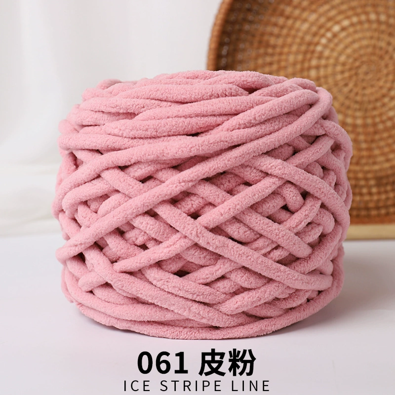 Yarn ball 100% polyester, bulky soft DIY scarf yarn, baby colors, 11×11×12 cm