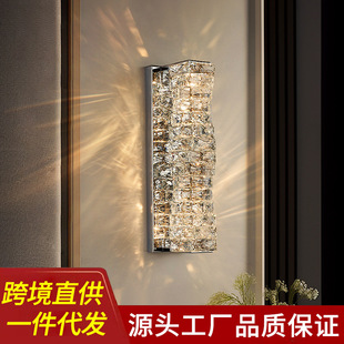 轻奢北欧水晶壁灯高级简约设计玄关墙壁灯客厅卧室书房过道氛围灯-阿里巴巴