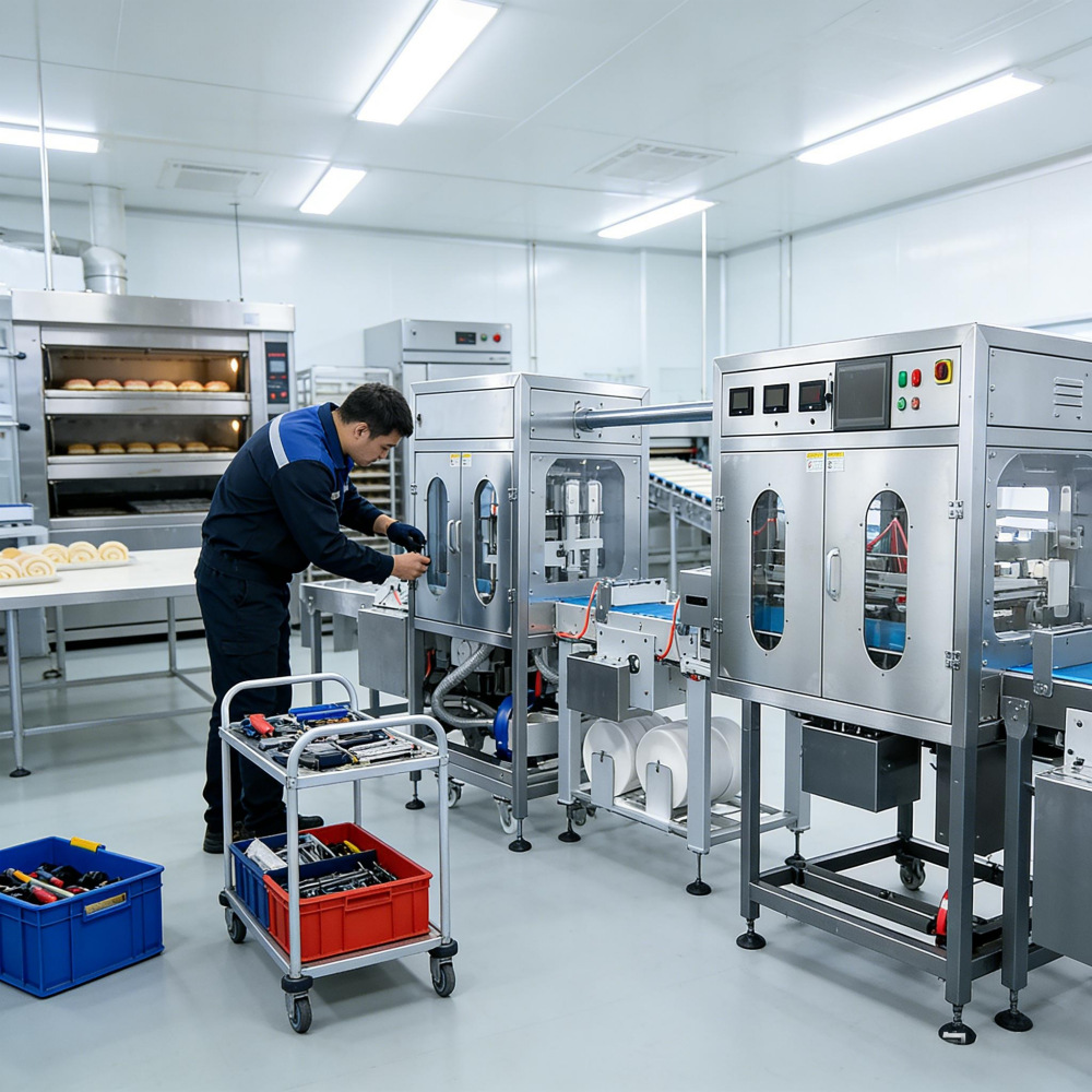 超声波蛋糕食品切刀 瑞士卷打卷切割垫纸叠饼全套设备 驰飞超声波