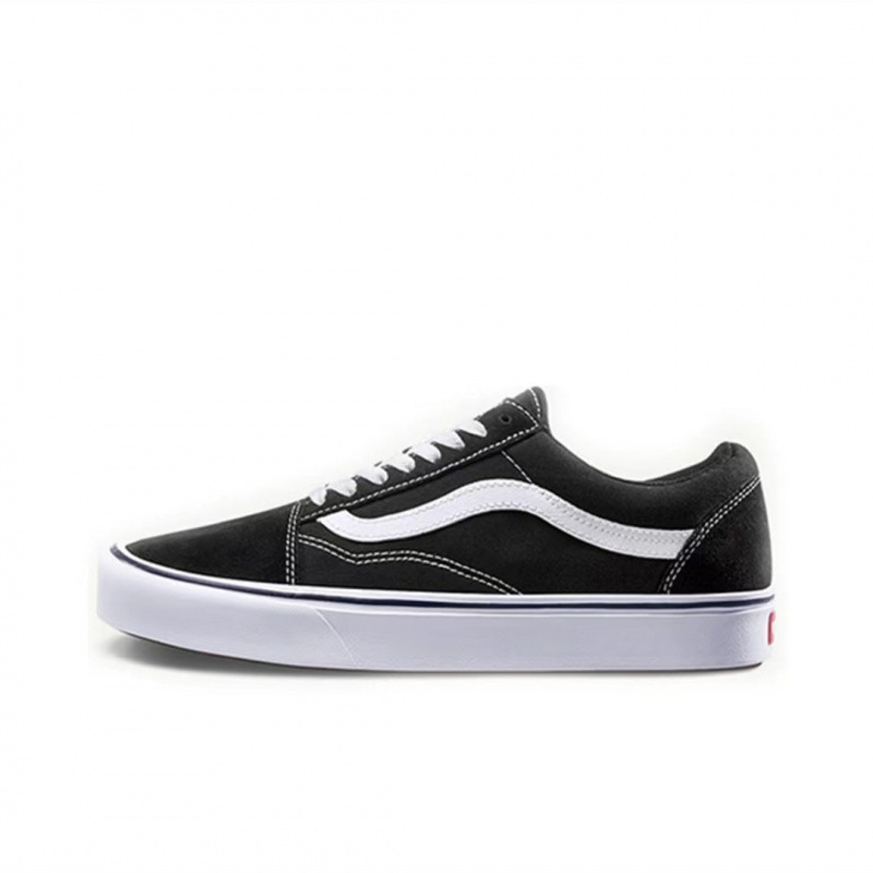 PUTIAN VANCE 로우 탑 스니커즈 OLD SKOOL 캔버스 신발 흑백 표범 무늬 캐주얼 남성 및 여성 캔버스 신발