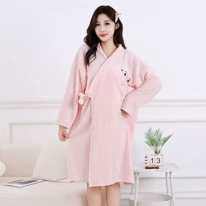 浴巾裹全身可穿式浴裙新款抽条穿式浴袍吸水速干加厚男女沐浴睡袍