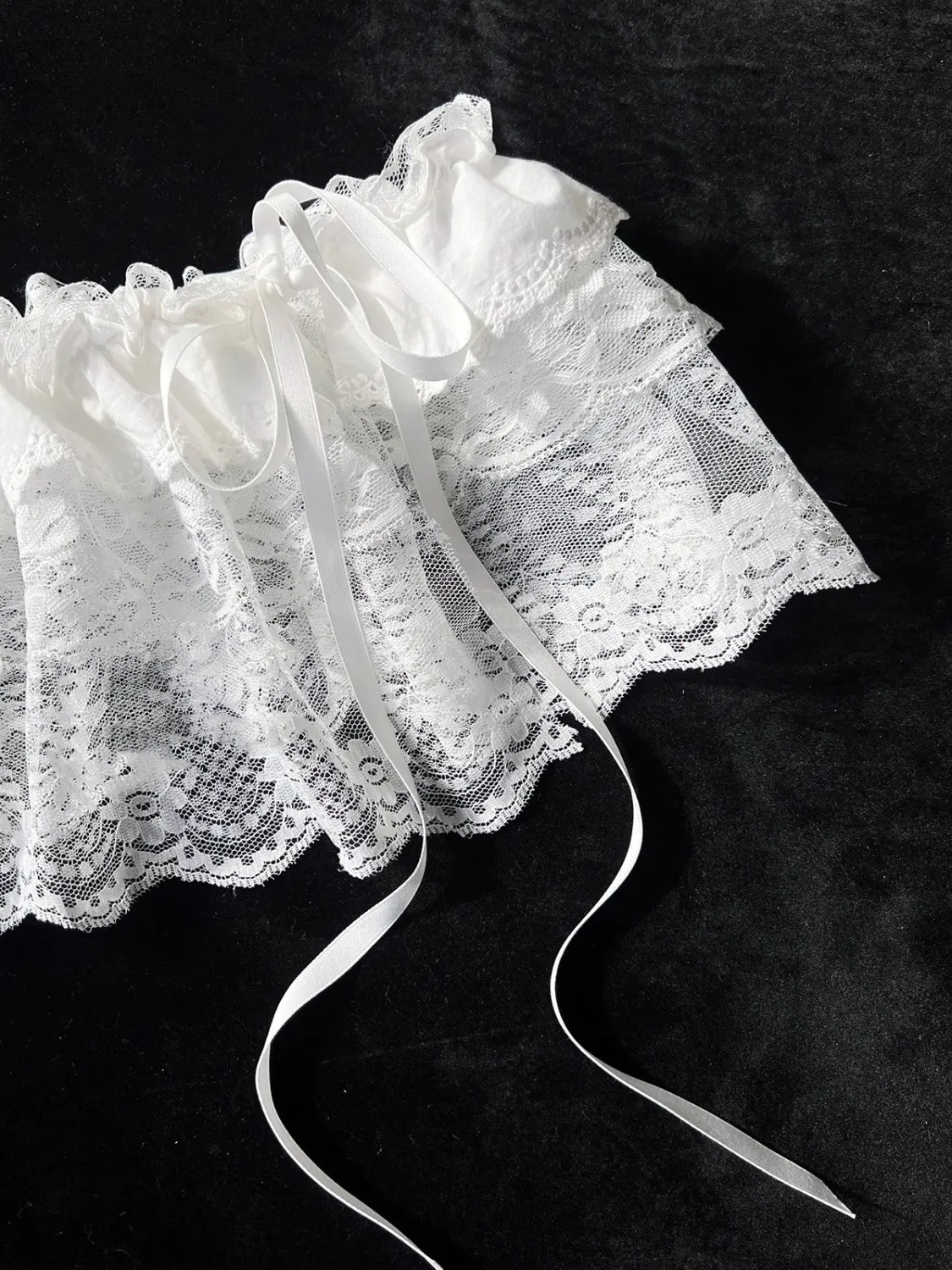 Cotton edge lace floral