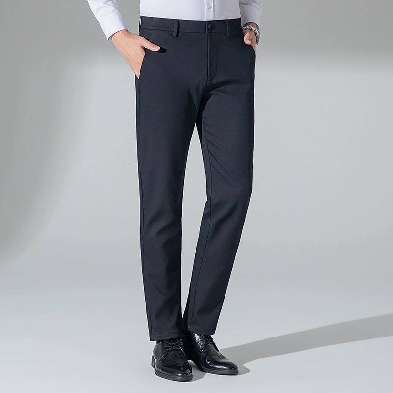 Элитные брюки из тутового шелка, новинка осени-зимы 2025, мужские повседневные брюки, утолщенные длинные брюки, деловые мужские классические брюки