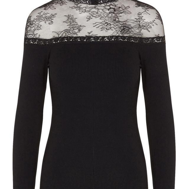 Zhuoya Dancer 18 Autumn and Winter New Sweet Lace Stitching Knitwear Top MARIELT11526H85235