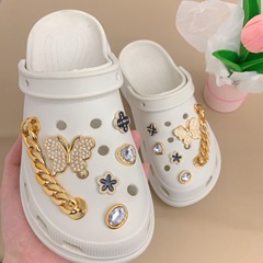 Hole shoe INS style cute shoe buckle accessory hole shoe DIY accessories rhinestone butterfly shoe flower hole shoe shoe buckle
