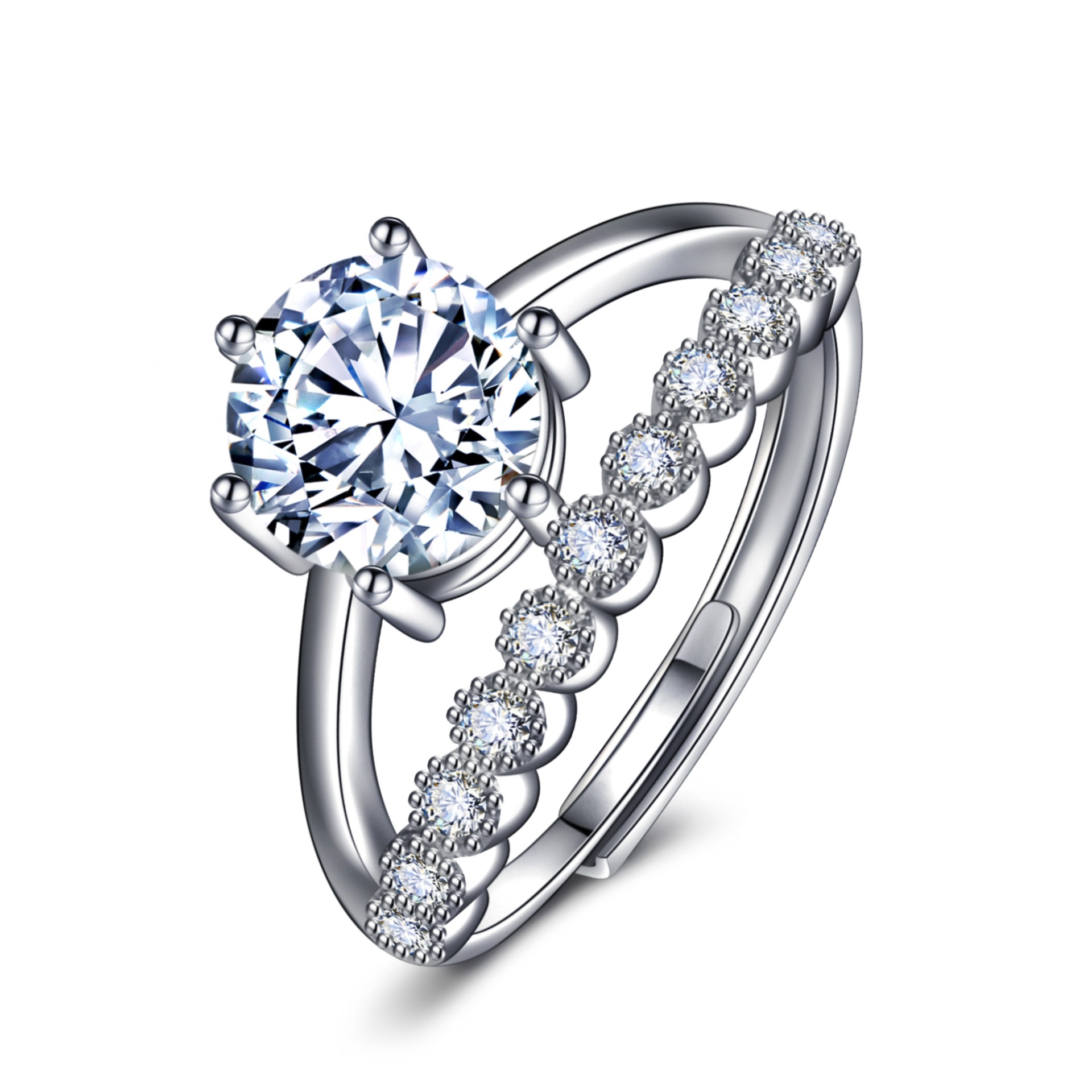 Elegant ring with zircon