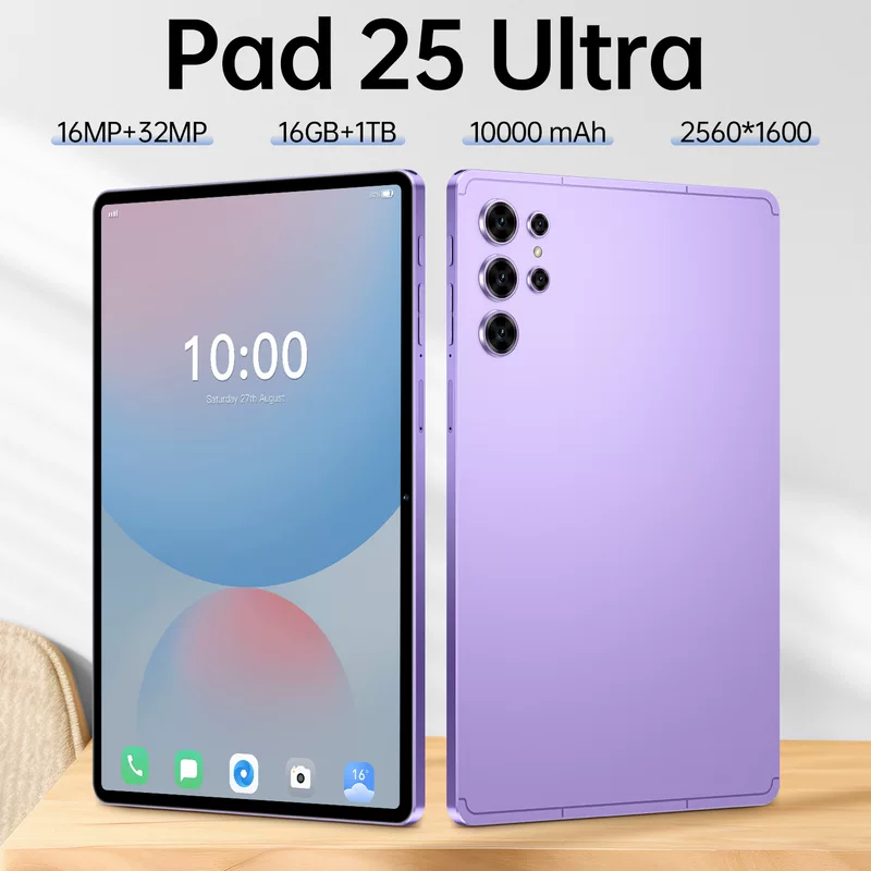Планшет Pad 25 Ultra, 10,1″, восьмиядерный, 4 ГБ+32 ГБ, 4G‑звонки, длительная батарея