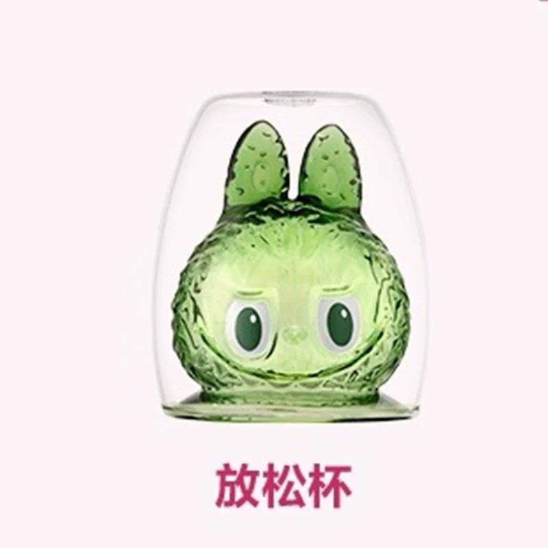 新製品人気ラブブ二重層ガラストレンディな人形ラブブ形状ウォーターカップ漫画周辺ガラス|undefined