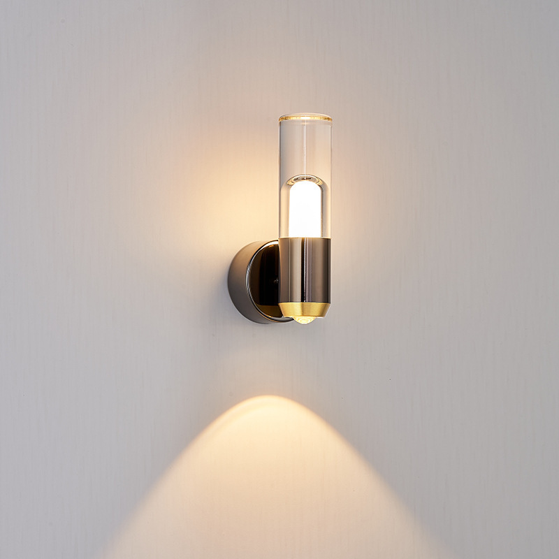 Diseñador nórdico sala de estar sofá lado de fondo lámpara de pared minimalista dormitorio cabecera creativa minimalista lámpara de pared de pasillo