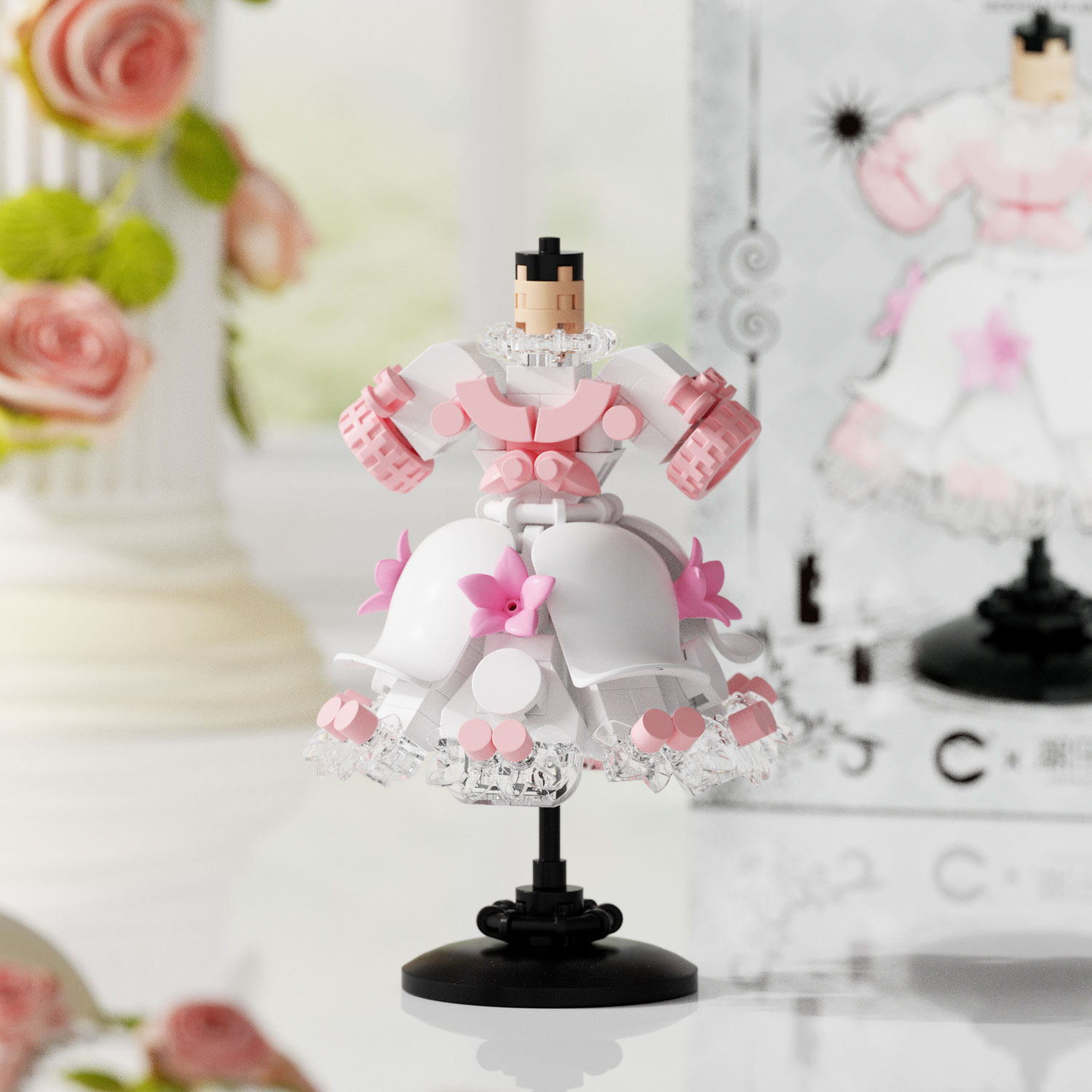 Transfronterizos Lolita Loli princesa vestido ensamblado bloques de construcción decoración hecha a mano juguetes para niños regalos para niñas el 1 de junio