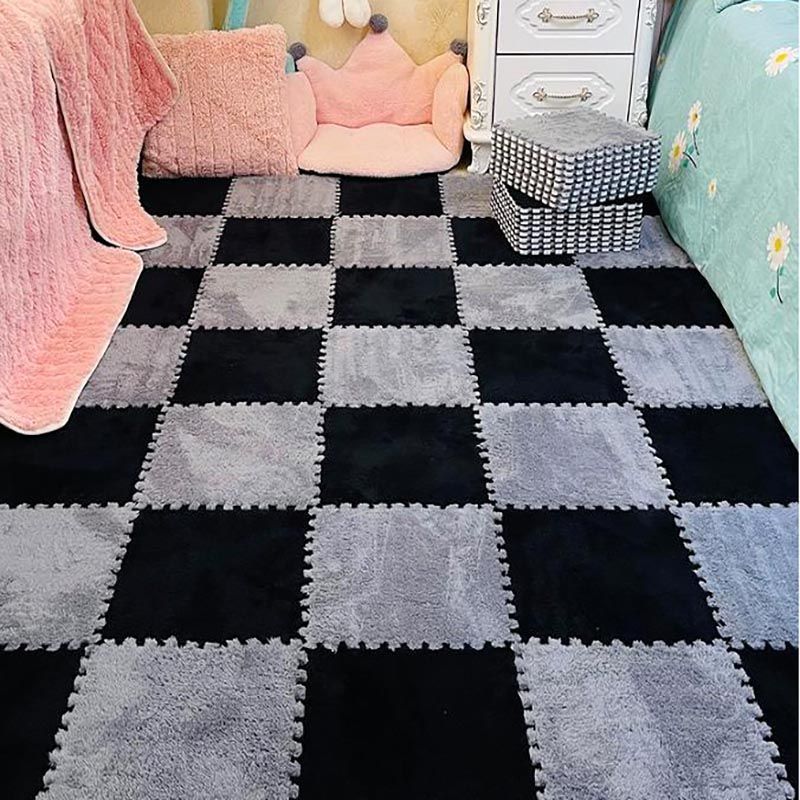 毛绒地毯卧室床边方块拼接地垫满铺榻榻米泡沫垫加厚打地铺可裁剪