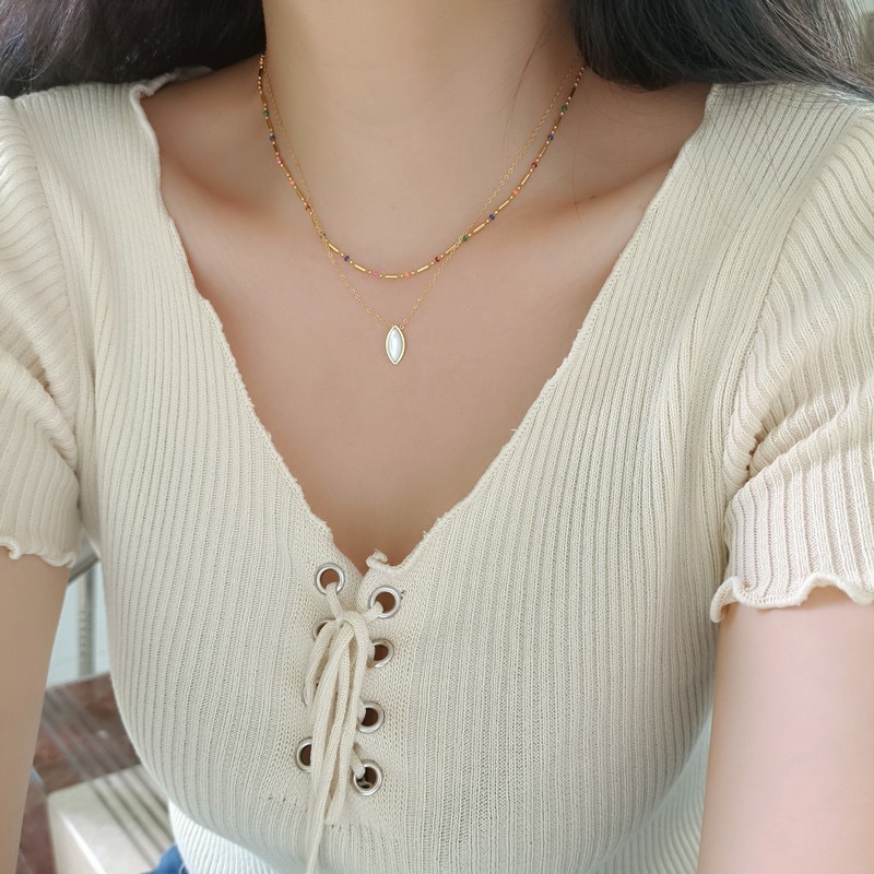 Simple Style Geometric Titanium Steel Gold Plated Necklace