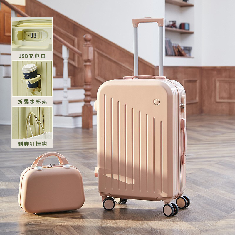 Equipaje 20-inch trolley case hembra estilo coreano equipaje pequeño embarque fresco caja de equipaje multifuncional contraseña caso masculino