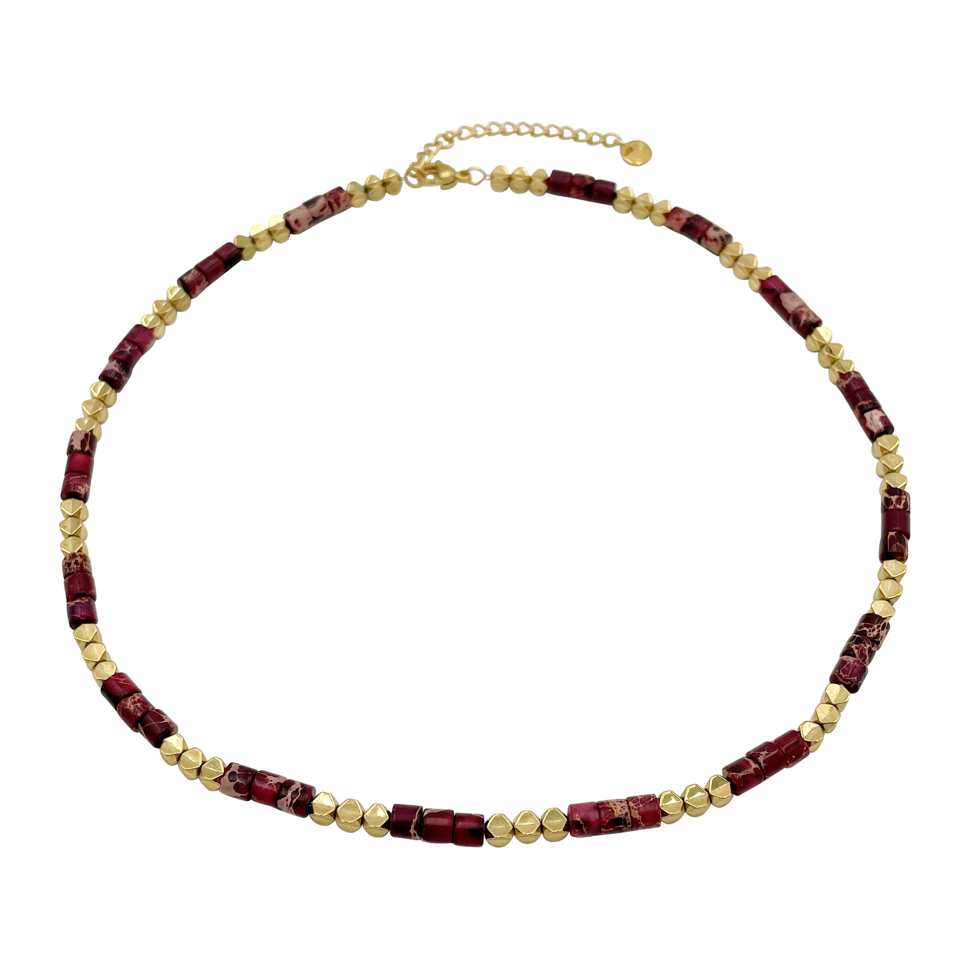 European And American Natural Stone Hand-Woven Simple Design Necklace Daily Commuting 14K Titanium Steel Fashionable All-Match Necklace_colorza_6