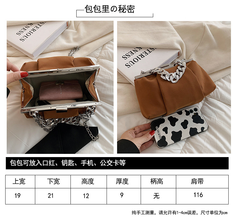 Fashion Underarm Bag 2021 Autumn And Winter New Style Chain Diagonal Female Bag Wholesale display picture 13