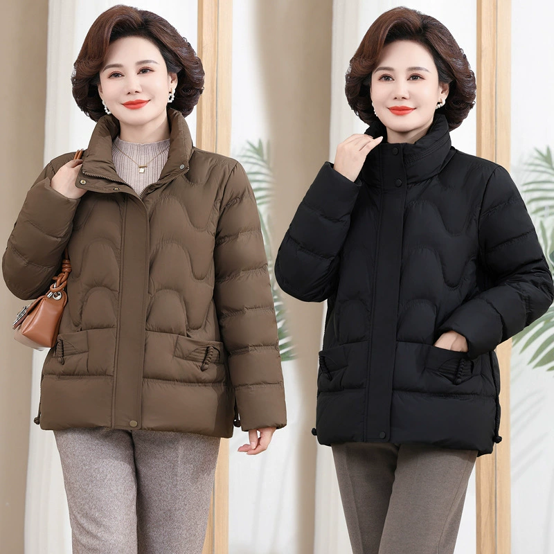 Мама маленький пуховик женский зимний укороченный 2024 новый плюс удобрение