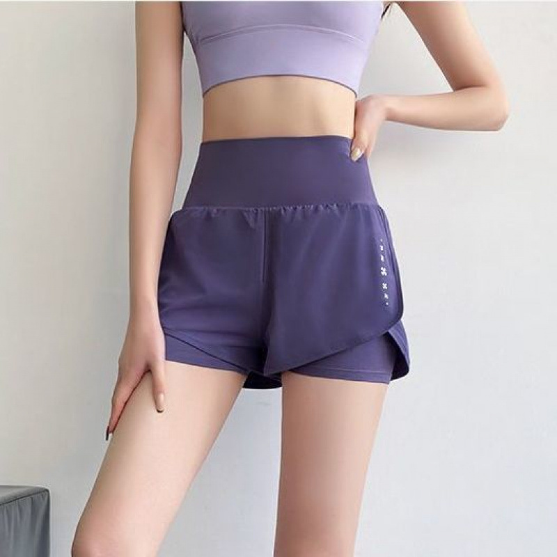 女性用水泳パンツ、偽ツーピース露出防止ラフティング、ハイエンド、速乾性、二層水着、ボクサー、通気性のある女の子用ランニングショーツ|undefined