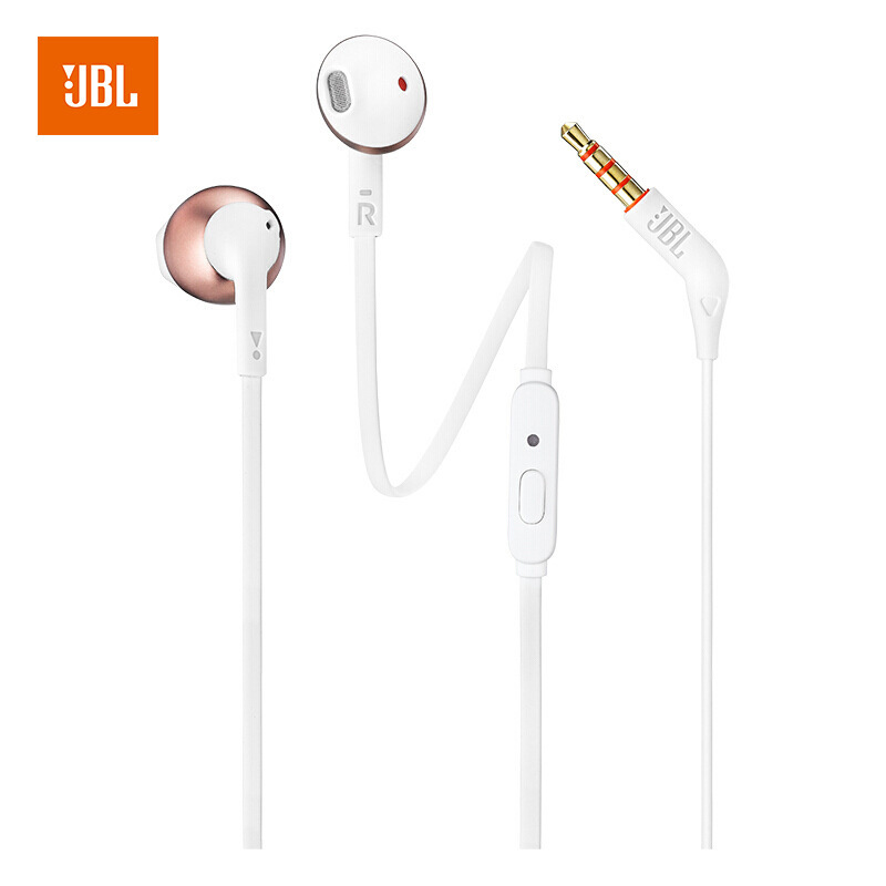 Jbl t205イヤホン半入耳式重低音線控耳栓麦用耳掛け男女子有線イヤホン|undefined