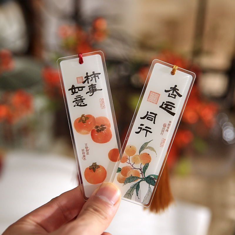 Mr. Paper Nuevo marcador de acrílico chino Todo desde la ilustración de un deseo Bendición borla Leer marcador tarjeta