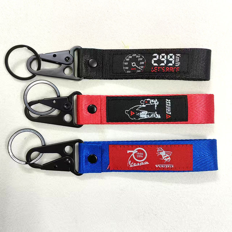 Car, Motorcycle, Motorcycle Keychain Pendant, Embroidered Woven Label, Double-Sided Logo, Eagle Beak Buckle, Exclusive Personalized Wholesale New Style
