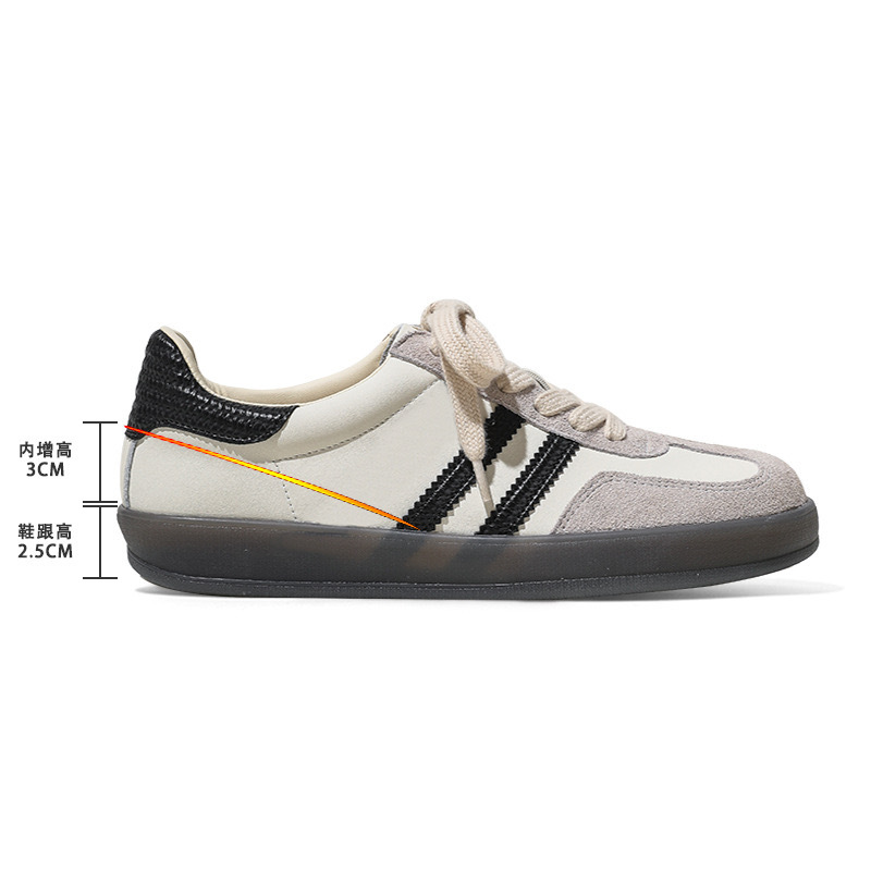 Versión de piel de vaca 2025 nuevo estilo rosa fresa oso cuero zapatos de entrenamiento alemán mujeres realzado zapatos Forrest Gump zapatillas deportivas casuales